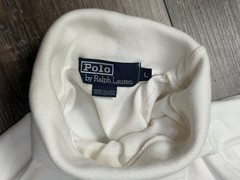 Vintage Polo Ralph Lauren Turtle Neck Size Large White Long Sleeve Pony Logo USA