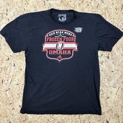 Adidas Shirt Black L Mens Frozen Four Omaha NCAA Print Logo Streetwear
