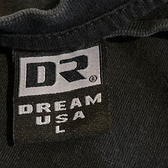 Dream USA Black T-Shirt Mens Large Streetwear Crew Neck Workout Gym Lightweight