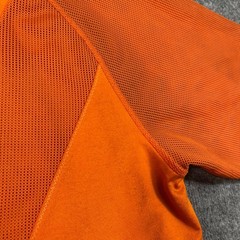 Phat Farm Mens Orange Mesh Panel Streetwear Shirt XL PKN41725 Short Sleeve Y2K