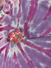 Mushroom Rave 90s Tie Dye Embroidered Vintage Tee