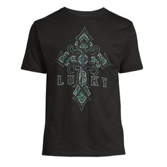 Way To Celebrate Medium St. Patricks Day Men’s Celtic Cross Graphic Tee Black