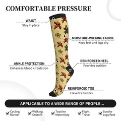 Avocado Compression Socks Women Men Knee High Stocking For Running Support