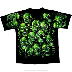 JUICY J STAY FLY-SKULL PILE-GLOW N DARK-T-SHIRT S-M-L-XL-2X- Authentic, Licensed
