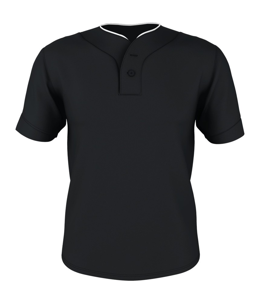 Alleson Athletic 52MTHJY Mens Two Button Mesh Baseball Jersey
