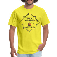 Support Your Local Bartender T-Shirt (Drinking Graphic Tee Shirt)
