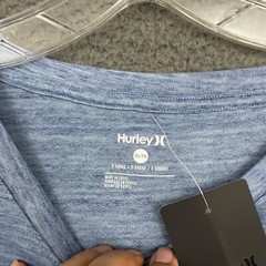 Hurley T-Shirt Mens XL Blue Graphic Ultra Soft Cotton Blend Skater Casual Beach