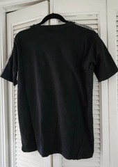 Adidas Classic 3 Stripe Shoulder Black Cotton T Shirt Short Sleeve Tee Medium