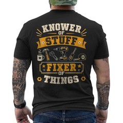 Funny Handyman Mechanic Garage Men Dad Husband Humor Saying ON BACK T-Shirt