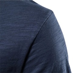 Brand Quality 100% Cotton Men T-shirt V-neck Fashion Design Slim Fit Soild Male