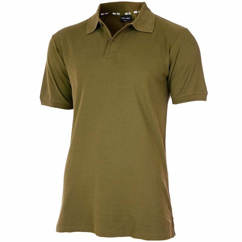 Mil-tec Mens Coyote Brown Polo T-Shirt – Tan Breathable Military Top Outdoors