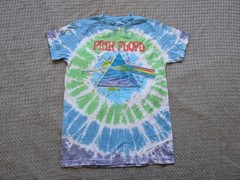 Pink Floyd Liquid Blue Shirt Mens Small Multicolor Tie Dye Dark Side Graphic Tee