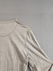 Weatherproof Men Shirt M Gray Henley Neck Long Sleeve Flat Front Pullover Tee