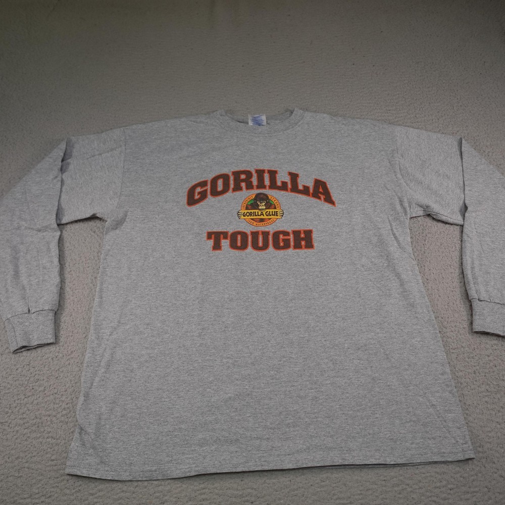 Vintage Gorilla Glue Shirt Mens Extra Large XL Gray Y2K Promo Tough Heavyweight