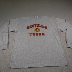 Vintage Gorilla Glue Shirt Mens Extra Large XL Gray Y2K Promo Tough Heavyweight