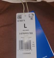 NEW MENS ADIDAS ORIGINALS 3-STRIPES CALIFORNIA TEE SHIRT ~SIZE LARGE IZ307