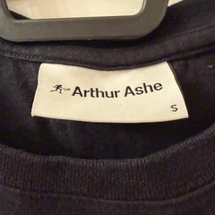 Arthur Ashe T-Shirt Men’s Small Black Logo Graphic Made In Portugal Cotton Tee S