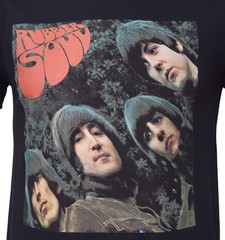 The Beatles T Shirt Rubber Soul Official Logo Rock Band Album Cover S-2XL New