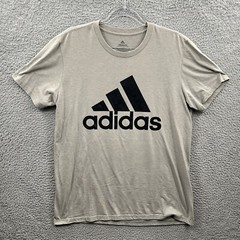 Adidas Shirt Adult Large Gray Black The Go-To Tee Performance Gym Running Mens