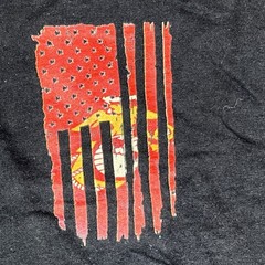 USMC Flag Shredded EGA Logo Design Men’s T-Shirt Black 2XL New US Marine Corps