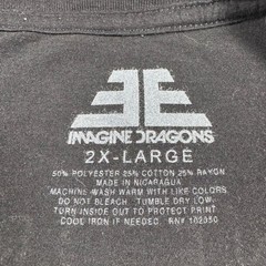 Imagine Dragons Evolve World Tour 2017 T-Shirt Mens 2XL Black Rainbow Prism Logo
