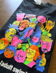 Adult Swim Black Cartoon Graphic Regular Fit Short Sleeve T-Shirt