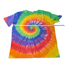 Tie Dye T-Shirt – L – 60’s – 3pcs-T Shirt/Glasses/Peace Sign Necklace Brand New