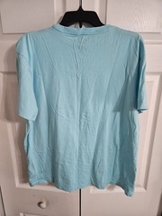 Ralph Lauren Mens Turquoise Cotton Tee Purple Pony Logo Size L