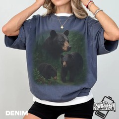 Vintage Black Bear Retro Animal Wildlife Comfort Tee