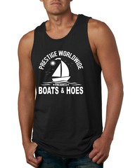 Prestige Worldwide Funny Boats and Hoes Pop Culture Men Graphic Tank Top