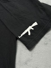 He$h EDM DJ Graphic Black Mens Gun T Shirt