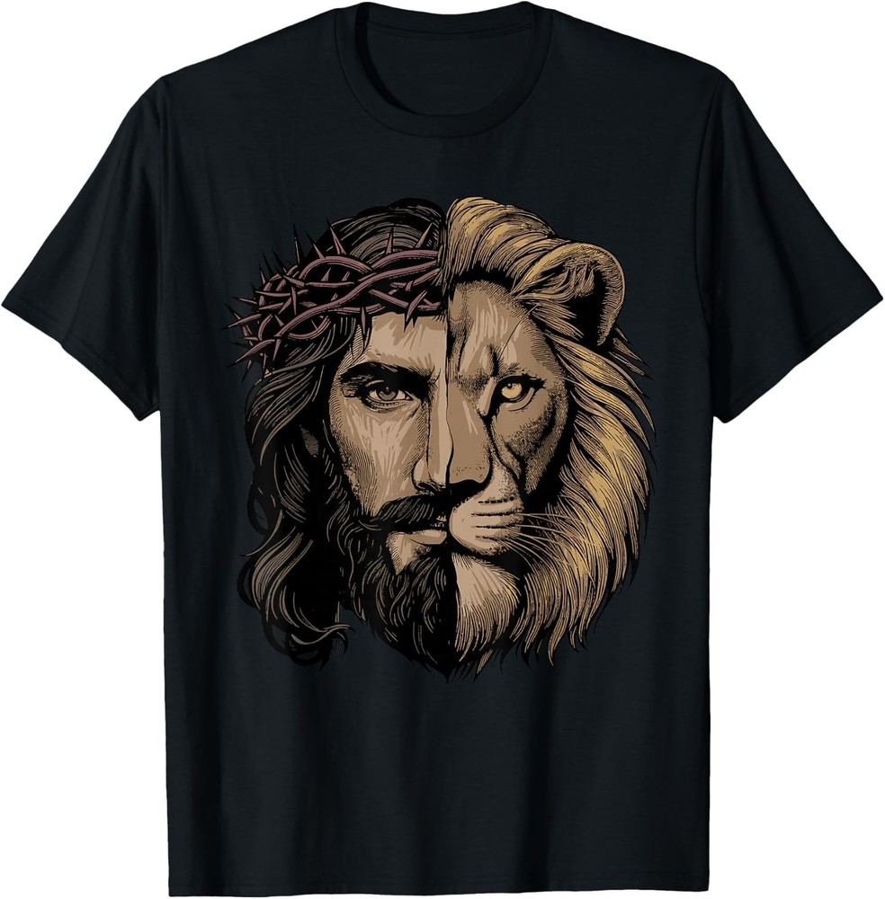 Jesus Shirt Christian Inspiration Jesus Lion of Judah T-Shirt