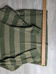 Lands’ End Men’s Striped Waffle Knit Henley Long Sleeve Shirt