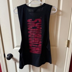 Colosseum Arkansas Razorbacks Black Red Muscle Tank Top Shirt M