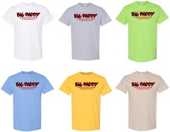 Big Daddy Enterprises Tee Shirt! Pinball! Six colors to choose from, many sizes