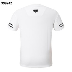 PHILIPP PLEIN T-shirt Round Neck SS PP Glass Black/White Size Medium