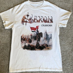 Vintage Saxon Band Crusader T-shirt All Size S to 5XL NZ079 FREE SHIPPING
