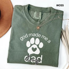 Custom God Made Me CatDog Dad Gildan Tee Funny Pet Lover Gift