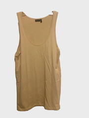 ASOS Design Men’s Beige Tank Top Size Medium Long Tall NWOT Scoop neck Cotton