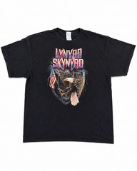 Lynyrd Skynyrd Eagle American Flag Black Concert T-Shirt Size XL Delta