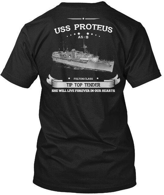 As19 Uss Proteus Tee T-Shirt Made in the USA Size S to 5XL