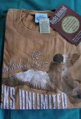 Vintage 90’s Men’s Ducks Unlimited T-Shirt Tee Marathon XL NEW Brown Tags attach