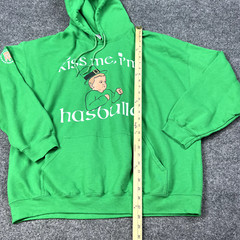 Kiss Me Im Hasbulla Hoodie Adult 2XL Green Logo Pullover Irish Barstool
