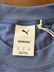 Puma Represent Blue Dusk Cotton Short Sleeve Graphic Shirt Size Extra Small