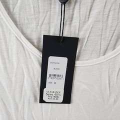 MONFRÈRE Travis Tank Men’s M Blanc Scoop Neckline Sleeveless Pullover Style
