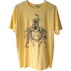 Vintage Denny & The Jetz Tee Medium Yellow Zombie Band Tee 2013 Y2K horror goth