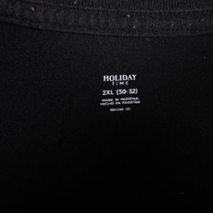 Holiday Time Shirt Mens 2XL Black Naughty Nice Whatever Christmas Tee Graphic