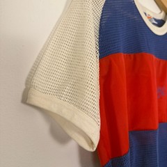 Vintage 70s Nike Sportswear Mesh Cropped Running Shirt Medium Top Athletic