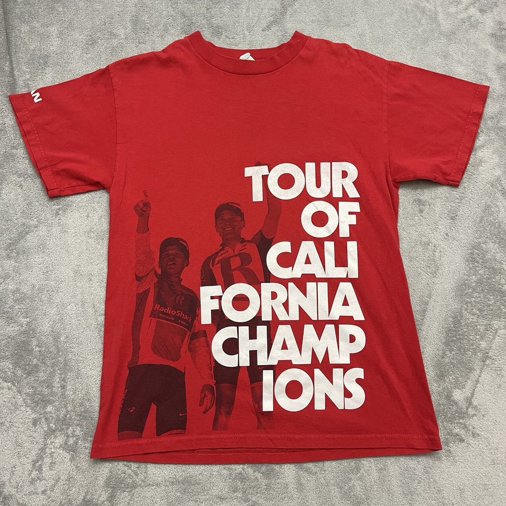 Tour of California Champions Cycling Racing Tshirt Red Size Men’s Medium