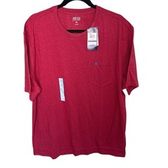 IZOD Men’s Saltwater Soft Wash Pocket Crew Neck T-Shirt Glossy Red Size XXL Tee